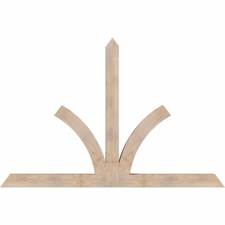 Ekena Millwork Richland Smooth Timber Gable Bracket, Douglas Fir, 96"W x 64"H x 5 1/2"D x 5 1/2"F, 16/12 Pitch GBW096X64X0606RIC00SDF